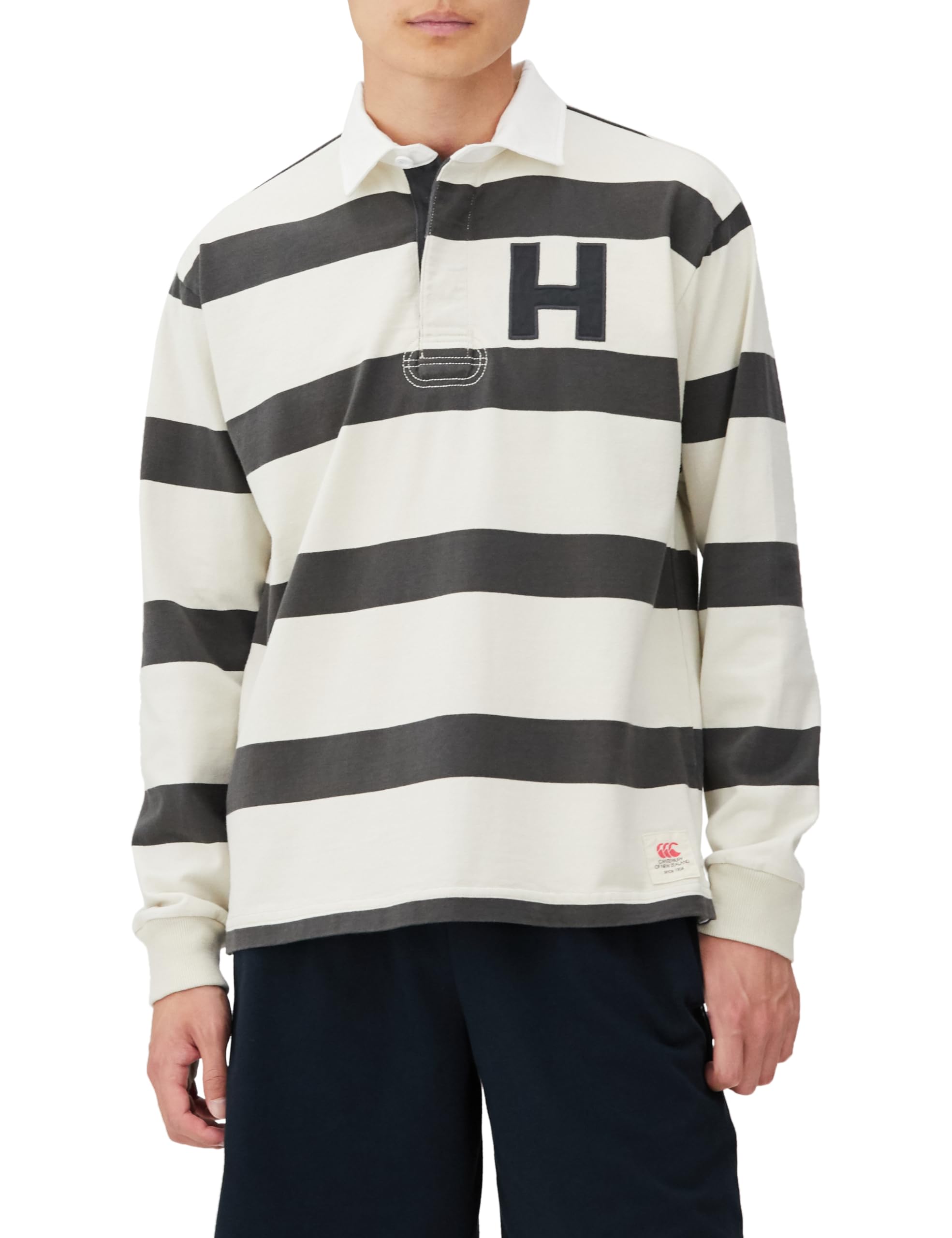 Amazon.co.jp: [カンタベリー] L/S RUGGER SHIRT 30_アイボリー L